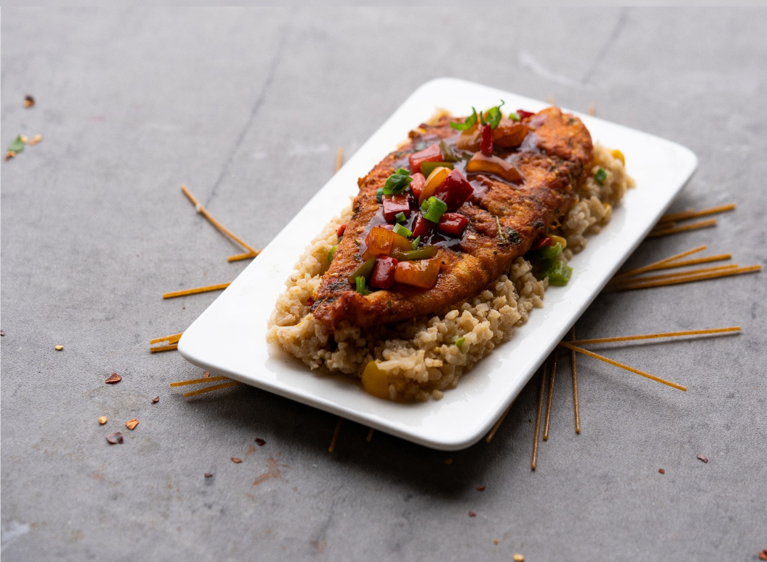 Shanghai Fish (CALORIES: 325 PROTEINS:  43.2 Grams FATS: 2.5 Grams)