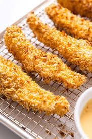 Crispy Chicken Strips (CALORIES: 330 PROTEINS: 52.5 Grams FATS: 2 Grams)